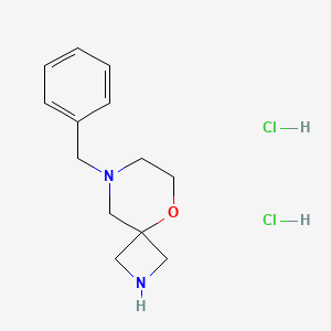 molecular formula C13H20Cl2N2O B14036777 8-Benzyl-5-oxa-2,8-diazaspiro[3.5]nonane dihydrochloride 