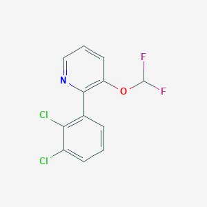 molecular formula C12H7Cl2F2NO B14036784 2-(2,3-Dichlorophenyl)-3-(difluoromethoxy)pyridine 