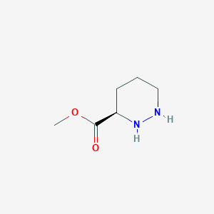 molecular formula C6H12N2O2 B14036790 (R)-Methyl hexahydropyridazine-3-carboxylate 