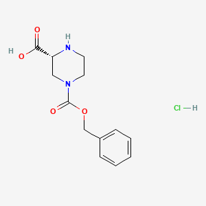 (2R)-4-phenylmethoxycarbonylpiperazine-2-carboxylic acid;hydrochloride