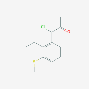 1-Chloro-1-(2-ethyl-3-(methylthio)phenyl)propan-2-one