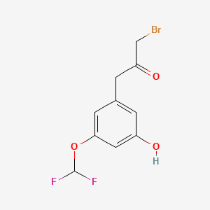 1-Bromo-3-(3-(difluoromethoxy)-5-hydroxyphenyl)propan-2-one