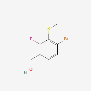 molecular formula C8H8BrFOS B14036839 (4-Bromo-2-fluoro-3-(methylthio)phenyl)methanol 