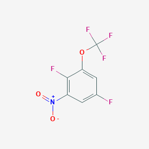 molecular formula C7H2F5NO3 B14036861 1,4-Difluoro-2-nitro-6-(trifluoromethoxy)benzene 