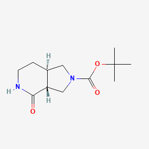 molecular formula C12H20N2O3 B14036884 tert-butyl (3aR,7aR)-4-oxo-3,3a,5,6,7,7a-hexahydro-1H-pyrrolo[3,4-c]pyridine-2-carboxylate 