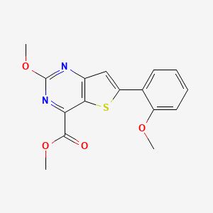 B1403689 Methyl 2-methoxy-6-(2-methoxyphenyl)thieno[3,2-d]pyrimidine-4-carboxylate CAS No. 1407180-85-1