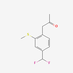 molecular formula C11H12F2OS B14036891 1-(4-(Difluoromethyl)-2-(methylthio)phenyl)propan-2-one 