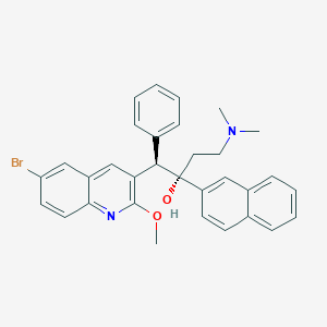 3-Quinolineethanol, 6-bromo-alpha-[2-(dimethylamino)ethyl]-2-methoxy-alpha-2-naphthalenyl-beta-phenyl-, (alphaR,betaS)-rel-