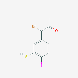 1-Bromo-1-(4-iodo-3-mercaptophenyl)propan-2-one