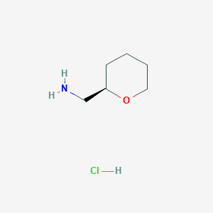 molecular formula C6H14ClNO B1403694 (R)-(tetrahydro-2H-pyran-2-yl)methanamine hydrochloride CAS No. 885331-26-0