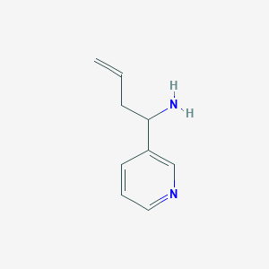 molecular formula C9H12N2 B14036958 1-(Pyridin-3-yl)but-3-en-1-amine 