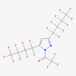 molecular formula C13HF21N2O B1403697 1-Trifluoroacetyl-3,5-bis(nonafluorobutyl)pyrazole CAS No. 261761-06-2