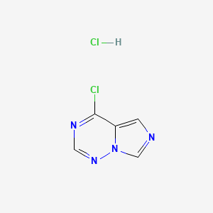 molecular formula C5H4Cl2N4 B14036972 4-Chloroimidazo[5,1-F][1,2,4]triazine hcl 