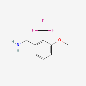 molecular formula C9H10F3NO B1403701 (3-甲氧基-2-(三氟甲基)苯基)甲胺 CAS No. 1261647-71-5