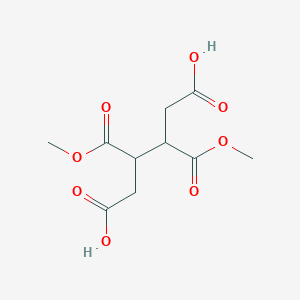 molecular formula C10H14O8 B14037046 (3R,4R)-3,4-Bis(methoxycarbonyl)hexanedioic acid 