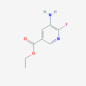 molecular formula C8H9FN2O2 B14037056 Ethyl 5-Amino-6-fluoronicotinate 