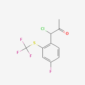 1-Chloro-1-(4-fluoro-2-(trifluoromethylthio)phenyl)propan-2-one