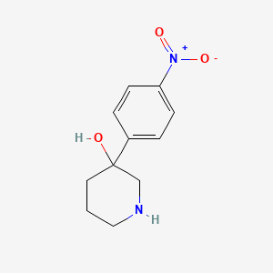 molecular formula C11H14N2O3 B14037069 3-(4-Nitrophenyl)piperidin-3-ol CAS No. 61192-63-0