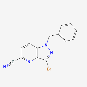 1-benzyl-3-broMo-1H-pyrazolo[4,3-b]pyridine-5-carbonitrile