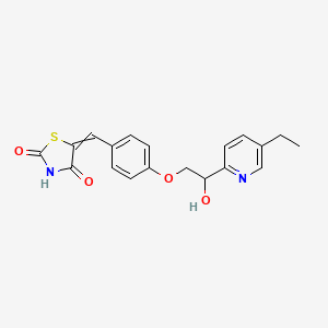 B1403709 5-[[4-[2-(5-Ethylpyridin-2-yl)-2-hydroxyethoxy]phenyl]methylidene]-1,3-thiazolidine-2,4-dione CAS No. 646519-84-8
