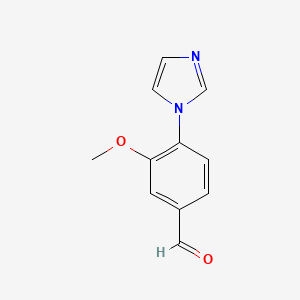 B1403710 4-(1H-imidazol-1-yl)-3-methoxybenzaldehyde CAS No. 870837-70-0