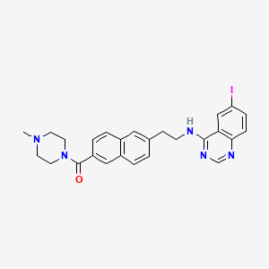 molecular formula C26H26IN5O B14037123 (6-(2-((6-Iodoquinazolin-4-YL)amino)ethyl)naphthalen-2-YL)(4-methylpiperazin-1-YL)methanone 