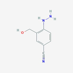 1-(4-Cyano-2-(hydroxymethyl)phenyl)hydrazine