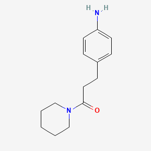 molecular formula C14H20N2O B14037137 3-(4-Aminophenyl)-1-(piperidin-1-yl)propan-1-one 