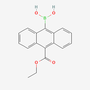 molecular formula C17H15BO4 B14037139 10-(Ethoxycarbonyl)anthracen-9-ylboronic acid 