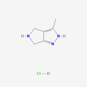 molecular formula C6H10ClN3 B1403714 3-甲基-1,4,5,6-四氢吡咯并[3,4-c]吡唑盐酸盐 CAS No. 1389264-31-6