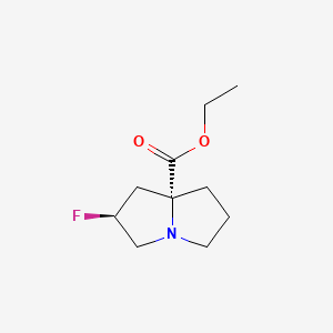 Ethyl (2S,7aR)-2-fluorotetrahydro-1H-pyrrolizine-7a(5H)-carboxylate