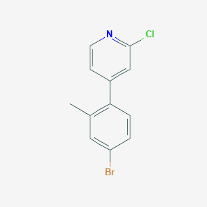 4-(4-Bromo-2-methylphenyl)-2-chloropyridine