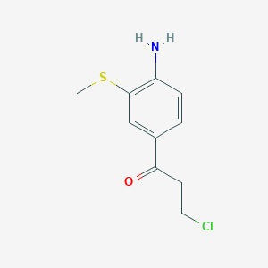 1-(4-Amino-3-(methylthio)phenyl)-3-chloropropan-1-one