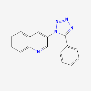 molecular formula C16H11N5 B14037184 3-(5-Phenyl-1h-tetrazol-1-yl)quinoline CAS No. 5454-91-1