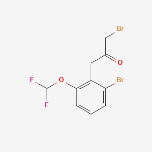 molecular formula C10H8Br2F2O2 B14037192 1-Bromo-3-(2-bromo-6-(difluoromethoxy)phenyl)propan-2-one 