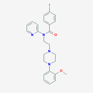 molecular formula C25H27IN4O2 B140372 p-MPPI CAS No. 155204-23-2