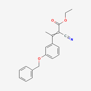 B1403720 Ethyl 2-cyano-3-(3-phenylmethoxyphenyl)but-2-enoate CAS No. 885266-49-9