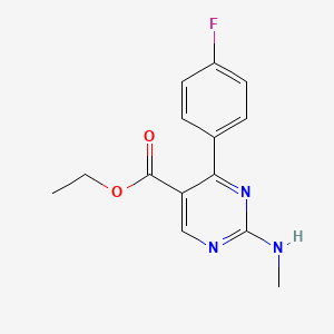 Ethyl 4-(4-fluorophenyl)-2-(methylamino)pyrimidine-5-carboxylate