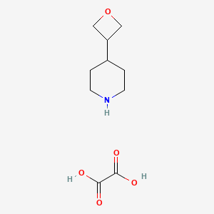 molecular formula C10H17NO5 B1403726 4-(氧杂环丁烷-3-基)哌啶草酸盐 CAS No. 1394319-81-3
