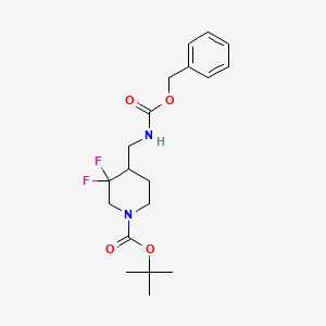 B1403727 tert-Butyl 4-((benzyloxycarbonylamino)methyl)-3,3-difluoropiperidine-1-carboxylate CAS No. 1373503-45-7