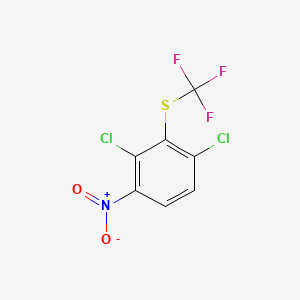 molecular formula C7H2Cl2F3NO2S B14037273 1,3-Dichloro-2-trifluoromethylthio-4-nitrobenzene 