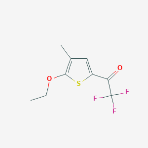 molecular formula C9H9F3O2S B14037284 1-(5-Ethoxy-4-methylthiophen-2-yl)-2,2,2-trifluoroethanone 