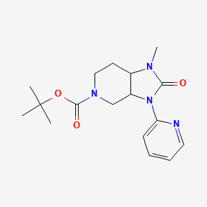 tert-Butyl 1-methyl-2-oxo-3-(pyridin-2-yl)hexahydro-1H-imidazo[4,5-c]pyridine-5(6H)-carboxylate