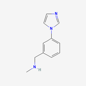 molecular formula C11H13N3 B14037363 {[3-(1H-imidazol-1-yl)phenyl]methyl}(methyl)amine 