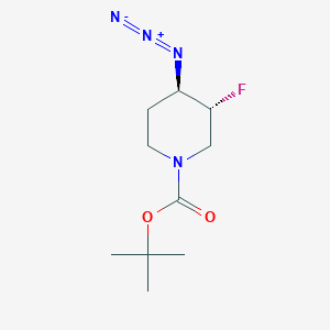 molecular formula C10H17FN4O2 B1403737 反式-4-叠氮基-1-Boc-3-氟哌啶 CAS No. 1356634-02-0
