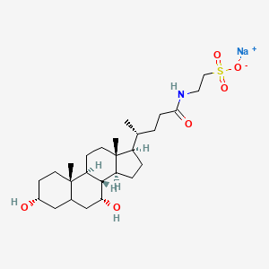 sodium;2-[[(4R)-4-[(3R,7R,8R,9S,10S,13R,14S,17R)-3,7-dihydroxy-10,13-dimethyl-2,3,4,5,6,7,8,9,11,12,14,15,16,17-tetradecahydro-1H-cyclopenta[a]phenanthren-17-yl]pentanoyl]amino]ethanesulfonate