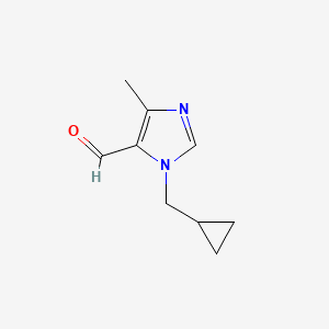 molecular formula C9H12N2O B14037381 1-(cyclopropylmethyl)-4-methyl-1H-imidazole-5-carbaldehyde 