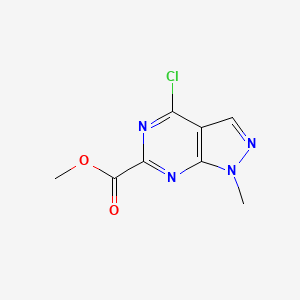 molecular formula C8H7ClN4O2 B14037401 Methyl 4-chloro-1-methyl-1H-pyrazolo[3,4-D]pyrimidine-6-carboxylate 