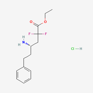 (S)-Ethyl 4-amino-2,2-difluoro-6-phenylhexanoate hydrochloride