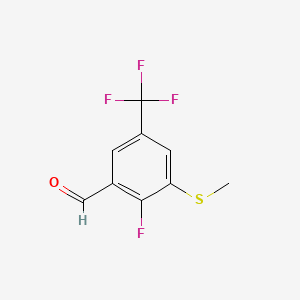 2-Fluoro-3-(methylthio)-5-(trifluoromethyl)benzaldehyde